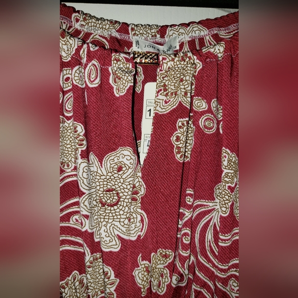 Jon & Anna Red/Brown Floral Faux Halter Keyhole Maxi Dress 1X NWT - Picture 3 of 10